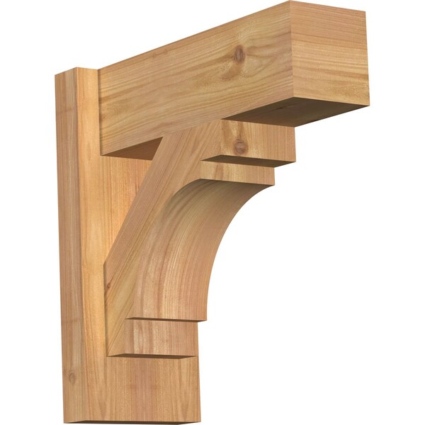 Ekena Millwork Merced Block Smooth Outlooker, Western Red Cedar, 5 1/2"W x 14"D x 14"H OUT06X14X14MRC05SWR - main